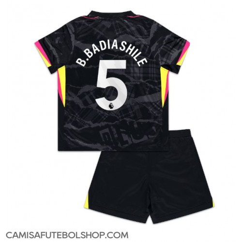 Camisa de time de futebol Chelsea Benoit Badiashile #5 Replicas 3º Equipamento Infantil 2024-25 Manga Curta (+ Calças curtas)